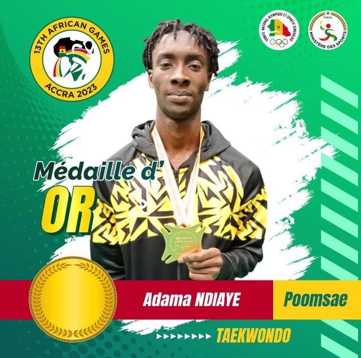 Jeux Africains 2023 – Encore des médailles pour le Taekwondo dont une en Or !